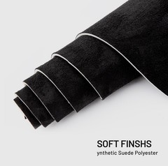 Suede Auto Headliner Fabric 36″ L x 60″ W Foam Backing Black Interior