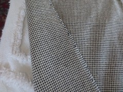 4913. Black/Off White TINY HOUNDSTOOTH Cotton or Cotton Blend FABRIC- 60″x 6 yds