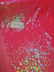 Iridescent Neon Fuchsia Glitz Sequin Fabric / 3mm Sequin on Poly Mesh – Sold BTY