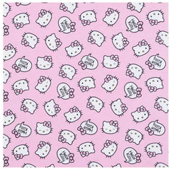 Sanrio Hello Kitty Flannel Fabric – Pink Expressions Print – 100% Cotton – BTY