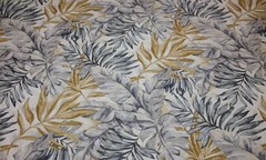 ROBERT ALLEN MODERN FERN FLORAL DRAPERY CUSHION PILLOW FABRIC 3.5 YARD 55″W