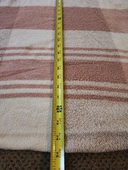 Vintage Wool Cutter Blanket Fabric Pink Plaid Check 70×150 Upcycle Crafts Sewing