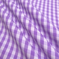 1/4″ LILAC PURPLE GINGHAM PRINT POLY COTTON FABRIC CHECK 58″ BY THE YARD