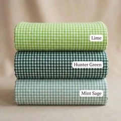 Neutral Gingham Fabric Poly Cotton Small Check 60 Inch Wide Brown Charcoal