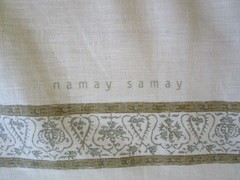 Namay Samay’s NILOFER 65″ Linen Print with 41″ long borders Leftover
