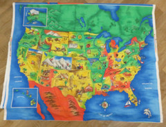Fabric Traditions 2001 Map of The US America – 35 x 44 Inches
