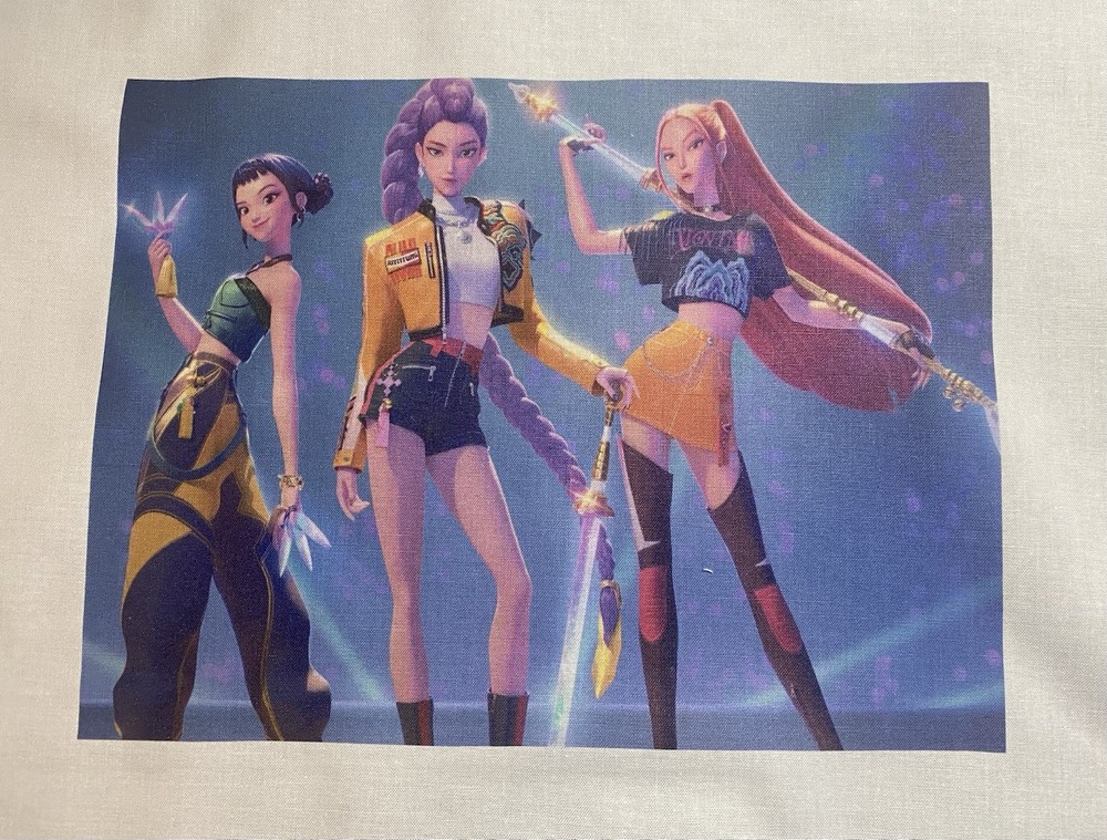 1 K Pop QUILT Block Sew FABRIC Tv KPop Demon Hunters Rumi Zoey Mira #2