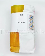 IKEA PS 2026 Pre-cut fabric, white/multicolor small pattern, 59×118″ – NEW