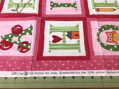 Love U Moda Pink 23” X 43” Flannel fabric sold by the Panel #2791