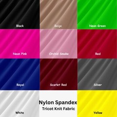 FabricLA Solid 4-Way Stretch Matte Nylon Spandex Tricot Knit Fabric by the Yard