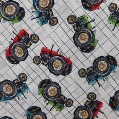Patchwork Quilting Sewing Fabric Mixed Farm Tractors 50x55cm FQ
