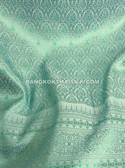 Thai Silk Damask Traditional Wedding Skirts Dresses Costume DIY – Celadon Green