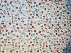 THREAD SPOOLS OF THIMBLE NEEDLES THREADER MORE ON BLUE COTTON FABRIC BTHY