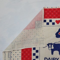 Vtg Cow Farm Dairy Feed Fabric Panel Pillow Cushion Coaster Placemat Tote Bag