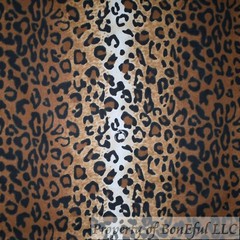 BonEful FABRIC FQ Cotton Quilt Brown Black Leopard Skin Print Spot Animal Stripe