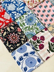 indian hand block printed scrap – scrap bundle – fabric scraps cotton – fabric