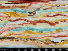 Tina Scrap 9″x21″ Horizon Landscape Mountains Lines Painted Canyon FABRIC COTTON