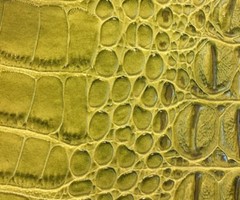 SHIPS FOLDED BIG NILE CROCODILE 3D Texture Faux Leather Upholstery Vinyl Fabric