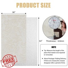 AOOTOOLINK Cream White Faux Leather 1 Yard 54″x36″