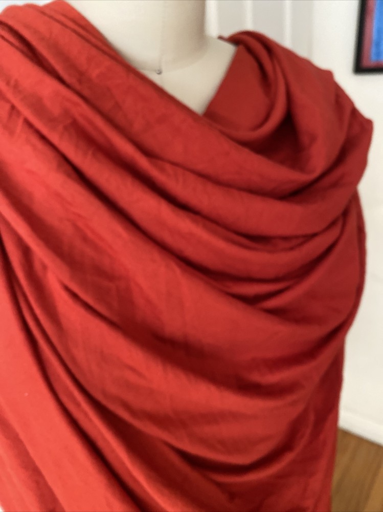 Orange Rayon Fabric Spandex Jersey Textile Sewing Dresses Clothes Stretchy