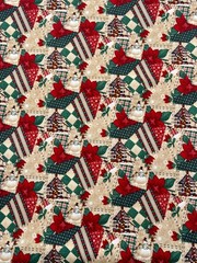 Vtg 2003 CABIN CLOTH CHRISTMAS by Carol Endres for Spectrix 2.33 yds