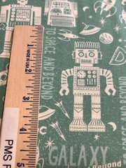 MODA 321 Blast Off Robots outer space 100% cotton fabric yard Neptune 20951 16