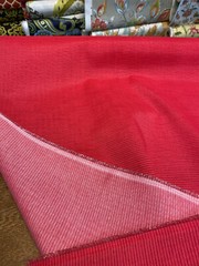 Bryant Outdoor Red Verticality Ticking Stripes Fabric By the yard