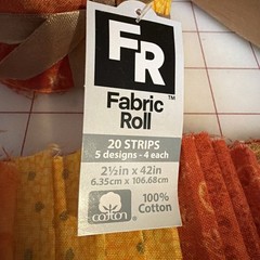 Orange Yellow 100 % Cotton Jelly Rolls, 3 Matching 2.5” X 42” Rolls, 60 Strips