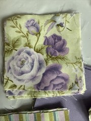 40 4” Purple Spring Colors Florals Stripe Solid Quilt Squares 100% Cotton Fabric