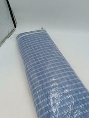 Seersucker Plaid Slate Blue Poly Cotton Fabric Bolt 25 Yards Apparel Clothing