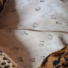 Cheetah Animal Print Synthetic Fabric Remnant 40 x 53 in Brown Black Beige