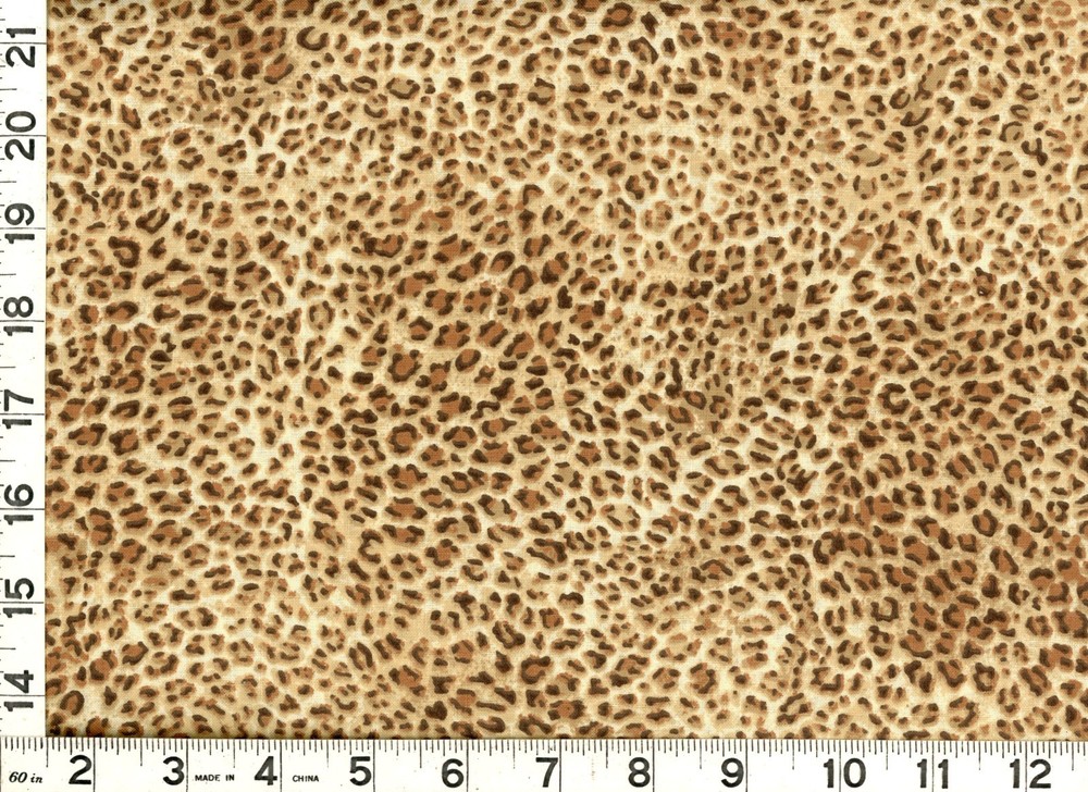 Small Brown & Tan Leopard Quilting & Sewing Fabric by the Yard #1104