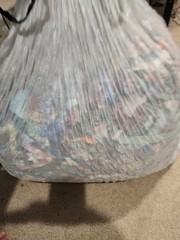 11 pound bag of crumbs and scraps cotton, batik, and others