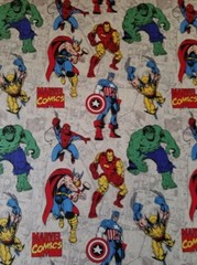 Marvel Comics 13″-14″Wide x 30″L Strips for Quilting or Other Projects