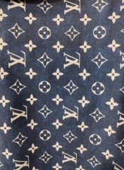 1 yard pre owned used fabric print spandex 4 way stretch
