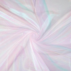Ganeen 11 Yard Iridescent Fabric Organza Fabric Sheer 59 Inches Wide Rainbow Las