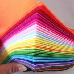 Soft Felt Fabric Sheet Assorted Color Patchwork Sewing DIY Craft Squares Nonwove