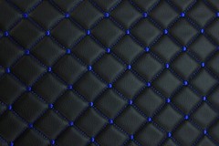 Dot Quilted Vinyl Grain Faux Leather Car Upholstery Fabric | 2″-5cm Stitched