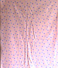 vtg Light Weight Corduroy Pastel Pink Polka Dots 2 yds x 45″