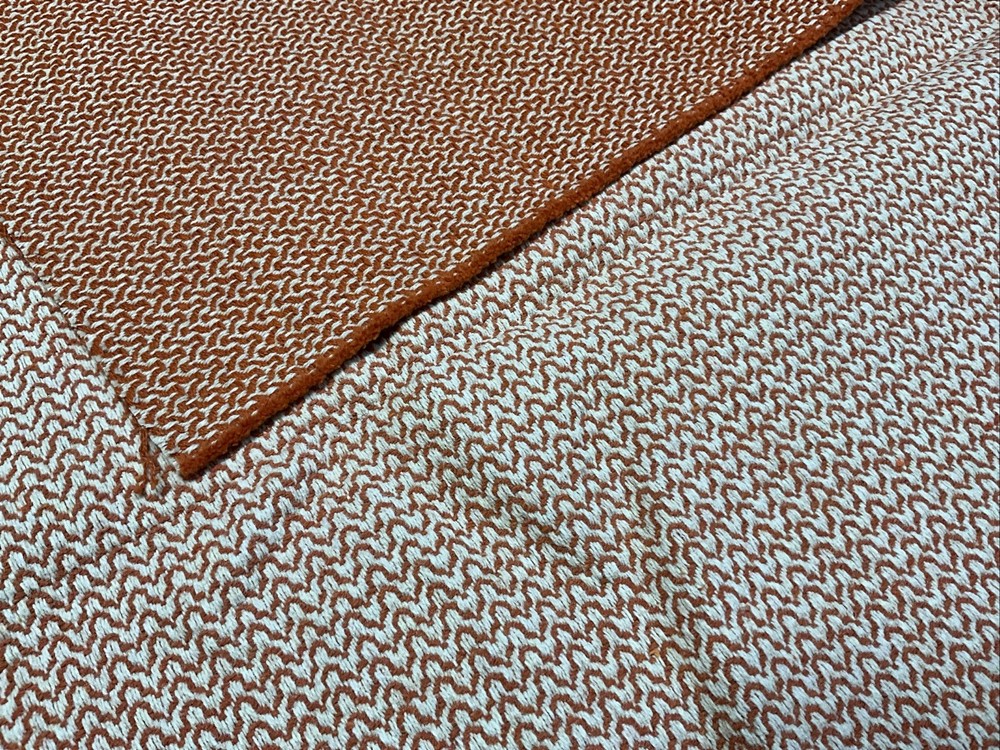 Burnt Orange Fabric Remnant Upholstry Less Than 1 Yard