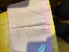 2 Yds 33″ X 44″ Vintage Oxford Cloth STRIPED PINK Shirting Fabric