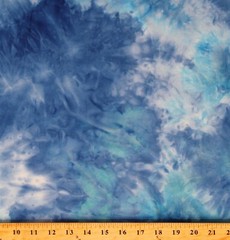 Matte Jersey Brushed Tie-Dye 4-Way Stretch Blue Aqua Fabric by the Yard D451.17
