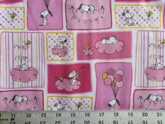 2021 Snoopy Clouds and Balloons on Pink (Springs Creative) – BTFQ: 18” x 22”