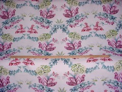 11-5/8Y Scalamandre 16403 Beatrice Multi Printed Linen Drapery Upholstery Fabric