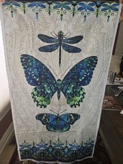 Luminosity Butterfly-cream Multi Metalic 24X44 Panel by Northcott Fabric CRAFT!