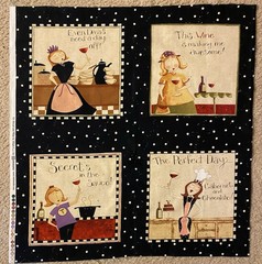 GO AHEAD AND WINE by Dan DiPaolo for Clothworks Fabric PANEL Preprinted 22″x23″