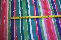 NEW, 100% Cotton Multi- Stripe cloth, fabric, material is 57 inches wide