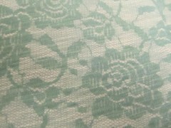 Lightweight Polyester Knit Fabric Rose Floral Mint Green on Green 1yd 33″ x 60