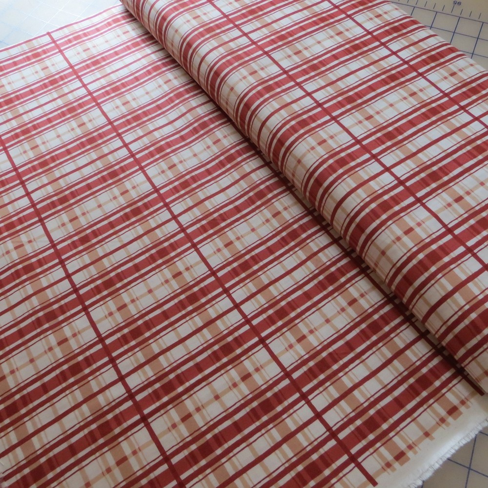 BY THE YARD, Christmas Plaid Santa’s Tree Farm, $3.99 Ships ANY Amount Of Fabric