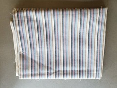 1-1/4 yards plus more multicolored stripe pattern cotton fabric